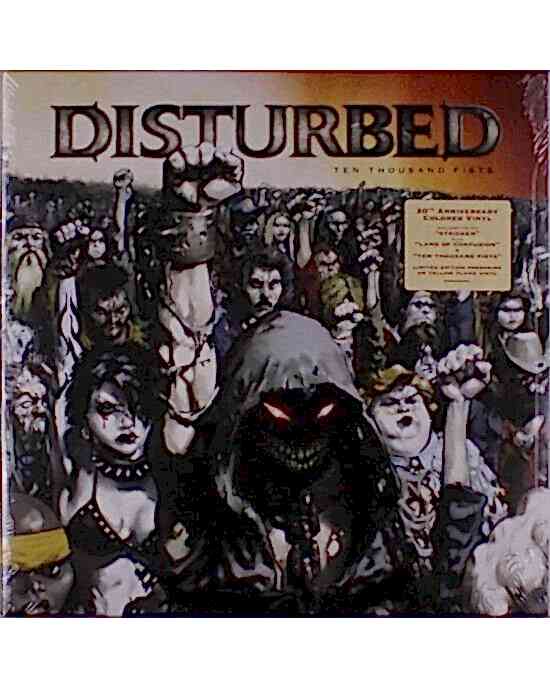 Disturbed – Ten Thousand Fists (20th Anniversary Limited Edition - Yellow Flame Vinyl) Plak (Sıfır - Kapalı Ambalaj)