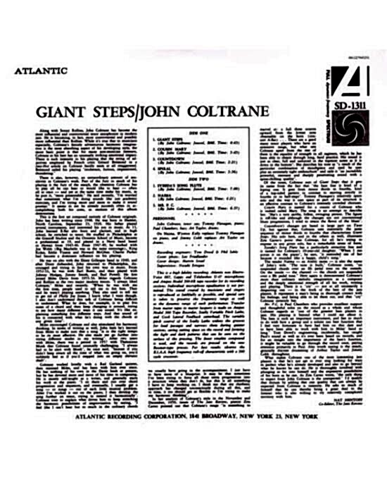 John Coltrane – Giant Steps (Mono) Plak (Sıfır - Kapalı Ambalaj)